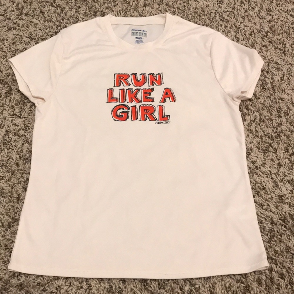 Nearly new Reebok Run Like A Girl workout shirt